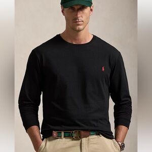 Ralph Lauren Polo Long Sleeve T-shirt black w red